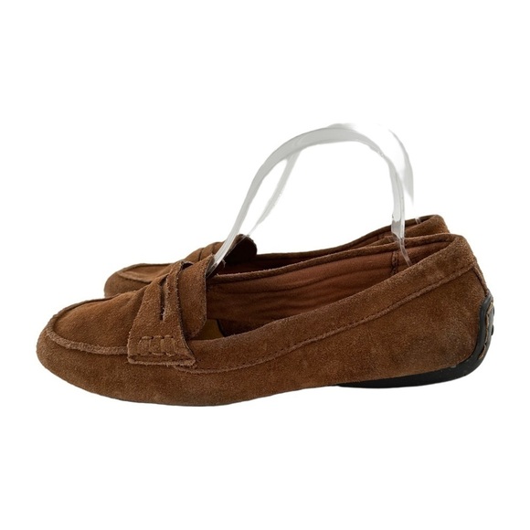 Womens suede flats size 7.5 brown penny loafers 
vintage y2k - Picture 5 of 14